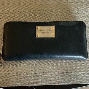 Michael Kors Black Lamb Leather Wallet
